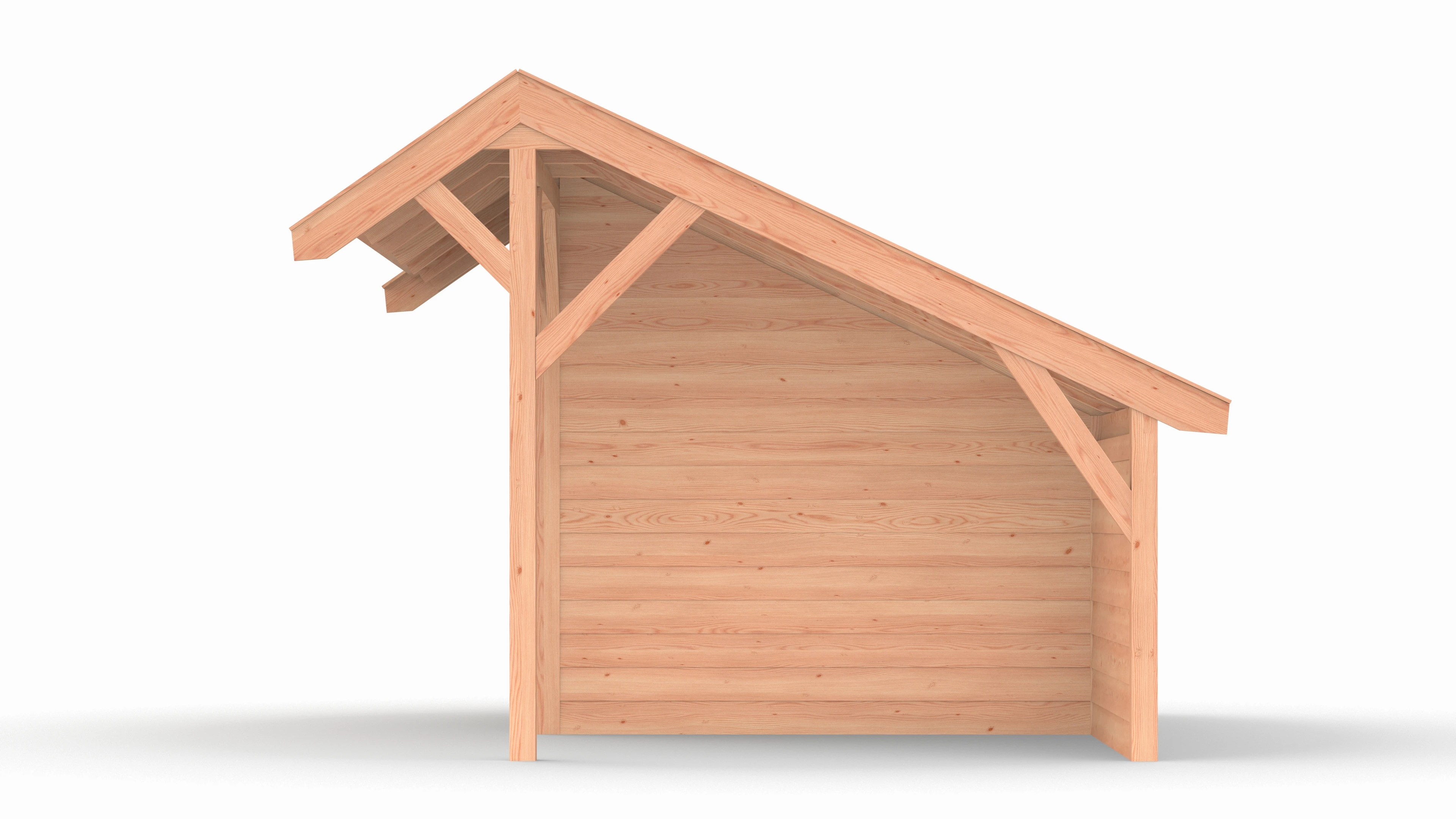 Douglas kapschuur, 500 x 300, met schuur en achterwand, Westwood Comfort - Afbeelding 5